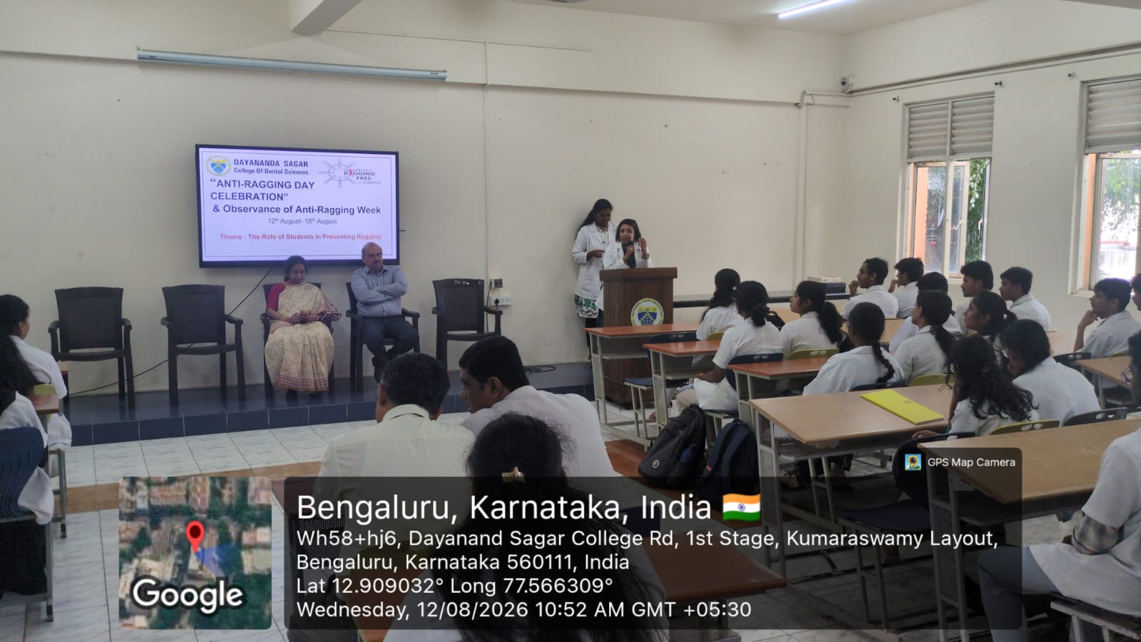 Speaker addressing students during Anti-Ragging Day inauguration